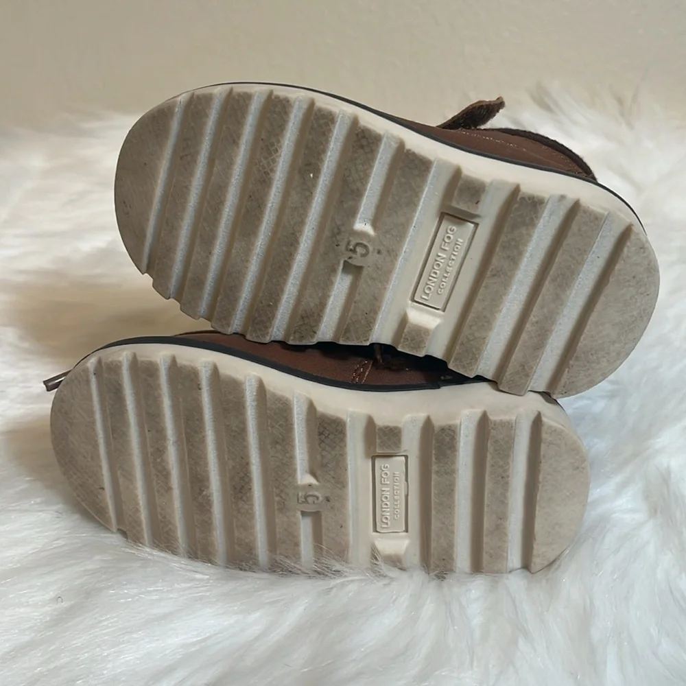 London Fog Brown Toddler Lace Boots